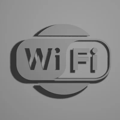 Mô hình trang trí Logo WiFi in 3D đẹp mắt, hiện đại