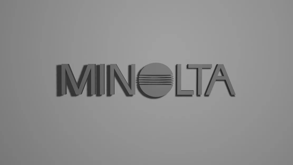 Mô hình logo Minolta 3D: Vật phẩm trang trí cho người đam mê máy ảnh - Image 1