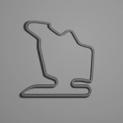 Mô hình 3D đường đua Hungaroring F1 trang trí bàn làm việc