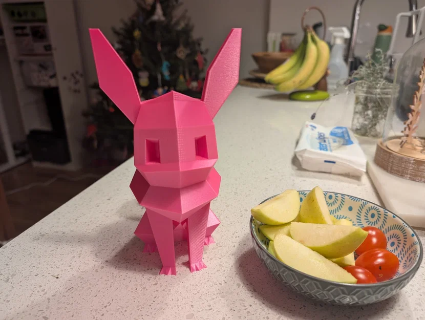 Mô hình Eevee Low-Poly 350% thiết kế mắt rời độc đáo cho in 3D - Image 3