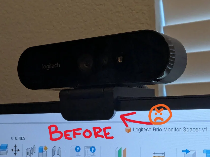 Miếng đệm chân đế cho Logitech Brio Webcam giúp chống che màn hình - Image 2