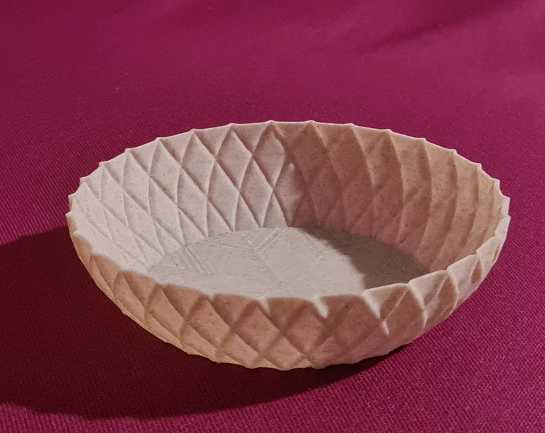 Khay đựng đa năng họa tiết hình thoi in 3D (Vase mode) - Image 1