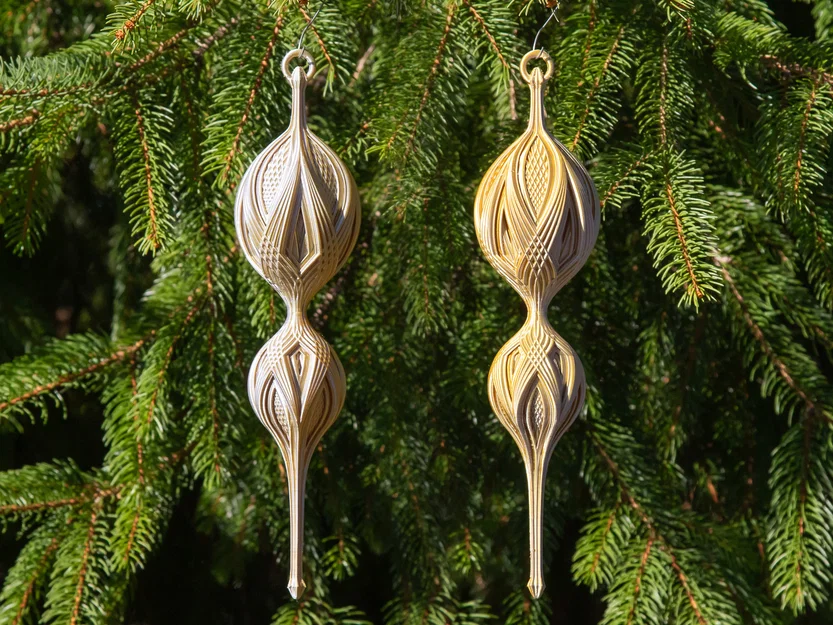 Swoop 14 Christmas Finial 2024 – Ornament Giáng Sinh họa tiết hình học - Image 1