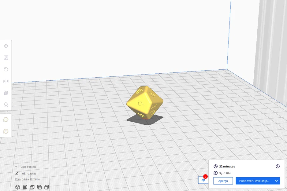 Mô hình xúc xắc 10 mặt (d10) dành cho Board Game - File in 3D - Image 1