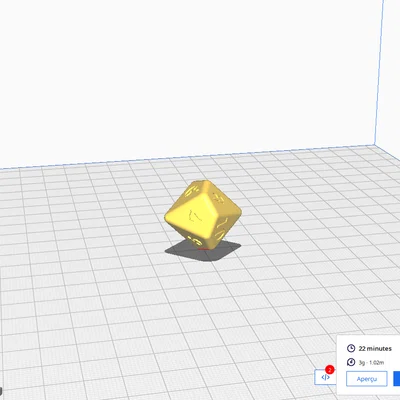 Mô hình xúc xắc 10 mặt (d10) dành cho Board Game - File in 3D