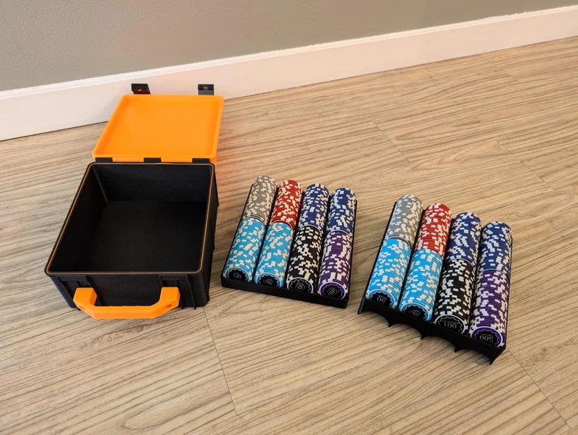 Hộp + Khay Đựng Poker Chip Cho Board Game (Parametric) - Image 1