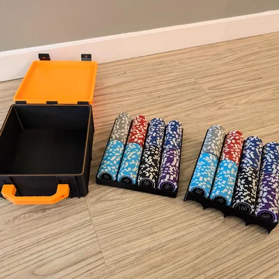 Hộp + Khay Đựng Poker Chip Cho Board Game (Parametric)