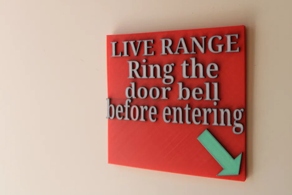 Bảng hiệu cảnh báo Live Range 3D - Thông báo an toàn khu vực tập bắn - Image 2