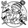 Đế lót ly hình người tuyết đáng yêu (Snowman Coasters) - In 3D - Thumbnail 1