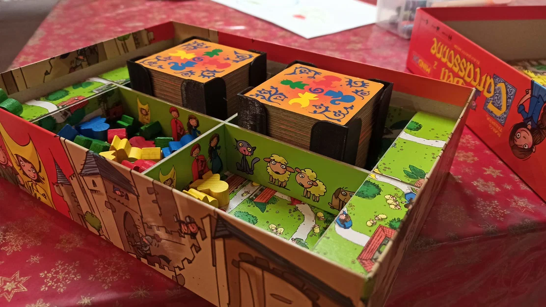 Khay đựng thẻ bài Carcassonne Kids in 3D siêu gọn - Image 1