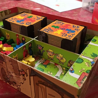 Khay đựng thẻ bài Carcassonne Kids in 3D siêu gọn