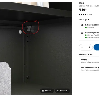 Pat đỡ kệ tủ IKEA BROR thay thế (In 3D gia cố chịu lực cao)