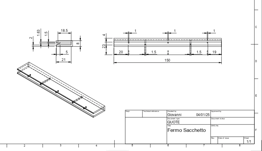 Thanh kẹp túi thực phẩm ORGANIZZATORE GT338 - Mẫu in 3D tiện ích - Image 2