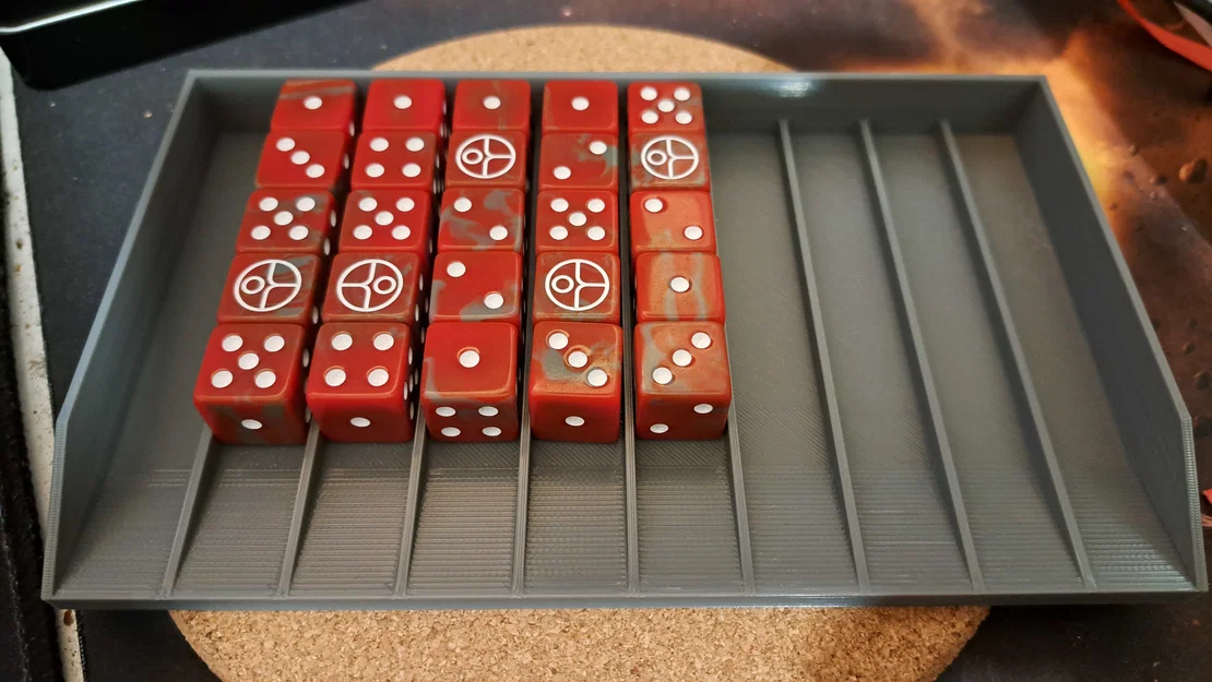 Khay Đựng Xúc Xắc 10 Hàng Cho Warhammer 40k (Dice Tray 3D) - Image 1