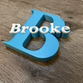 Mô hình chữ B trang trí cá nhân hóa tên Brooke in 3D - Thumbnail 1