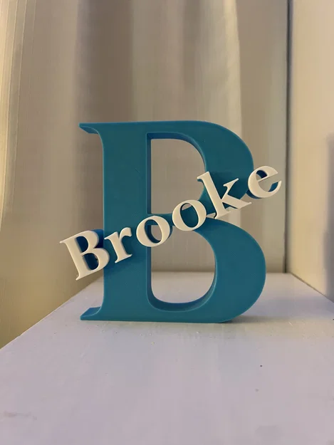 Mô hình chữ B trang trí cá nhân hóa tên Brooke in 3D - Image 2