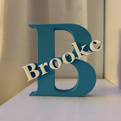 Mô hình chữ B trang trí cá nhân hóa tên Brooke in 3D