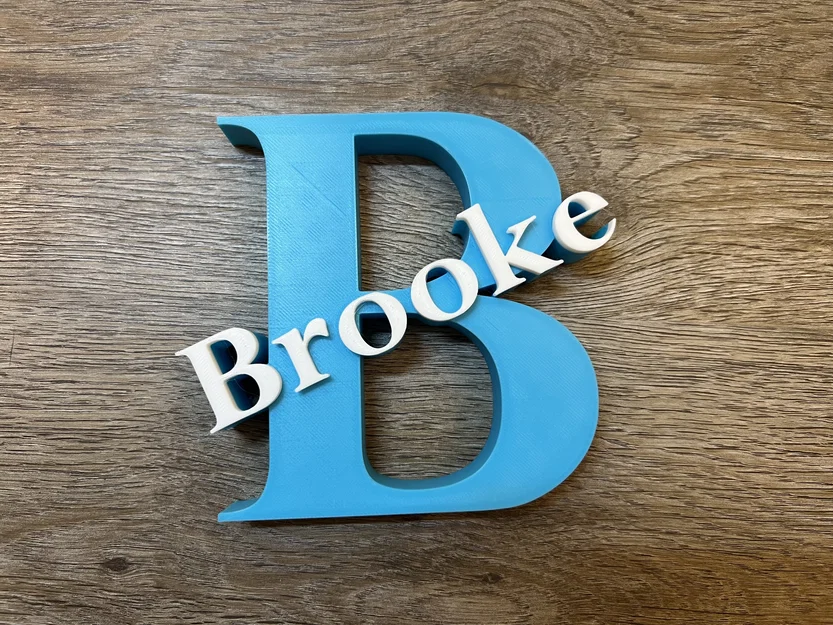 Mô hình chữ B trang trí cá nhân hóa tên Brooke in 3D - Image 3