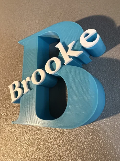 Mô hình chữ B trang trí cá nhân hóa tên Brooke in 3D - Image 4