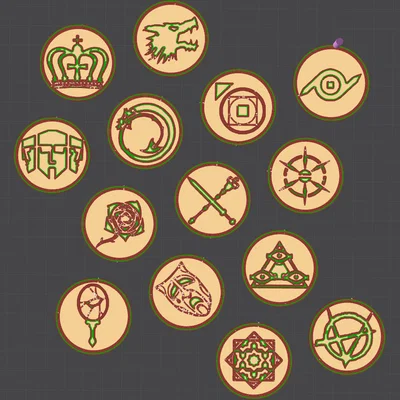14 logo 14 Major Clans VtM V5 dạng Lithographics