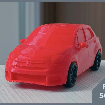 Mô hình xe Fiat 500X in 3D sắc nét - File thiết kế trang trí đẹp