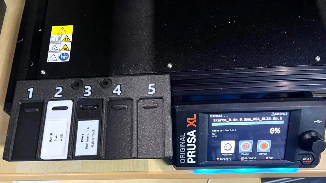 Thẻ mẫu filament và giá đỡ cho Prusa XL - Image 1