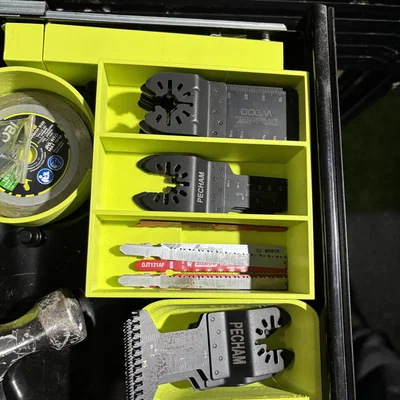 Khay 3 ngăn đựng lưỡi cắt máy đa năng (Multi-Tool Blade Holder)