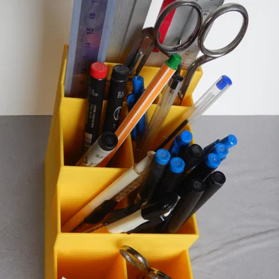 Organizer để bàn (Schreibtisch) đựng thước & kéo, ngăn Post-It