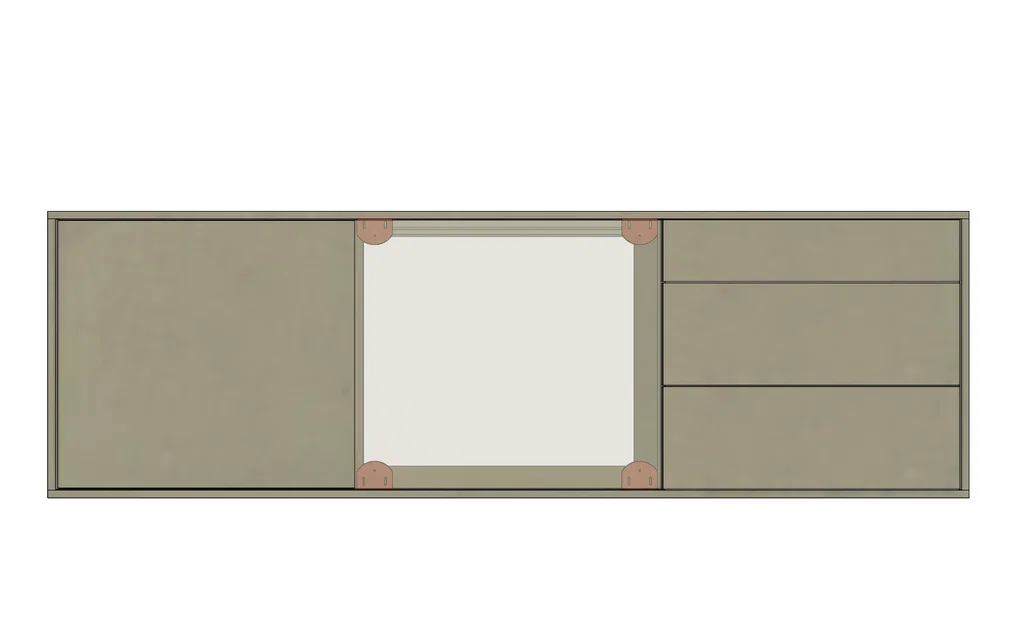 Bộ dẫn hướng cửa lùa tủ (Cabinet Sliding Door Guide) in 3D - Image 1