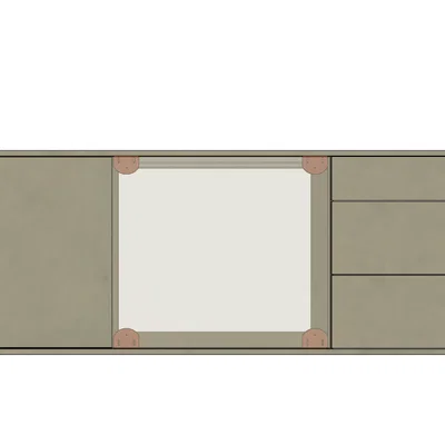 Bộ dẫn hướng cửa lùa tủ (Cabinet Sliding Door Guide) in 3D