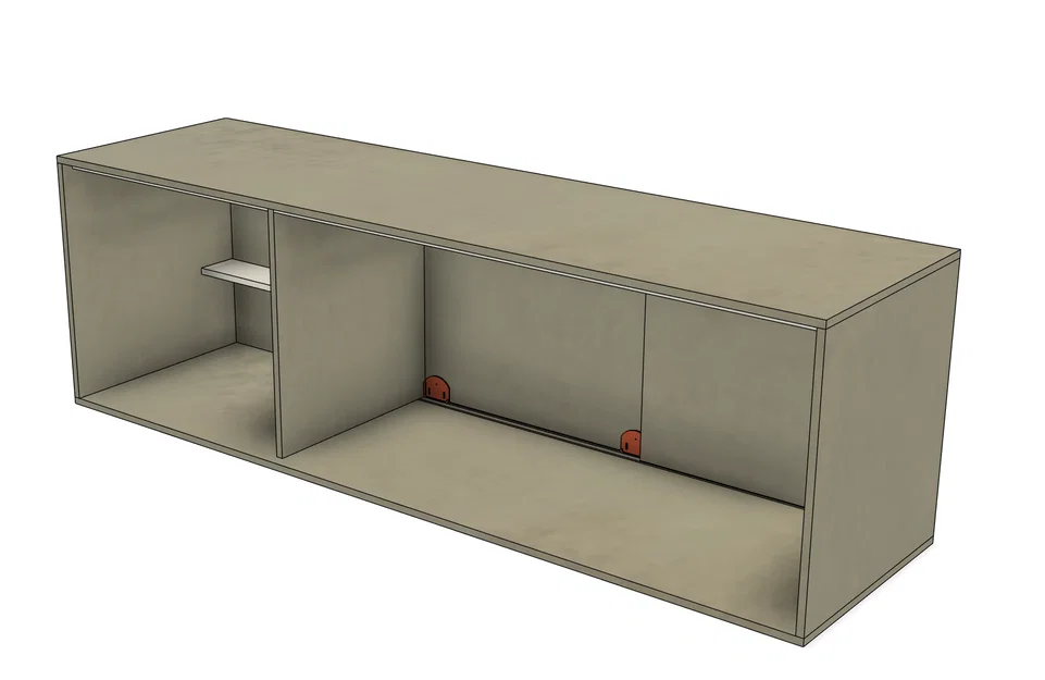 Bộ dẫn hướng cửa lùa tủ (Cabinet Sliding Door Guide) in 3D - Image 2