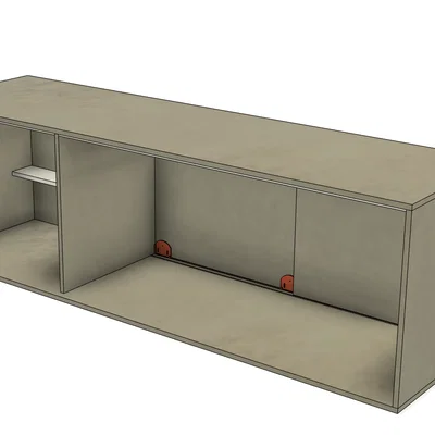 Bộ dẫn hướng cửa lùa tủ (Cabinet Sliding Door Guide) in 3D