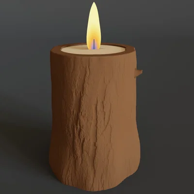 Chân nến hình khúc cây (Tree Trunk candle holder)