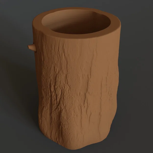 Chân nến hình khúc cây (Tree Trunk candle holder) - Image 2