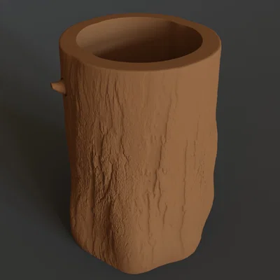 Chân nến hình khúc cây (Tree Trunk candle holder)
