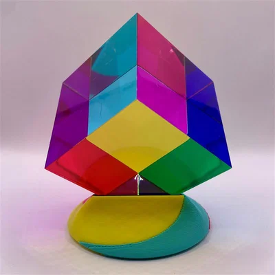 CMY Cube Spiral Stand (60mm/2.4in) – Đế trưng cube xoắn ốc