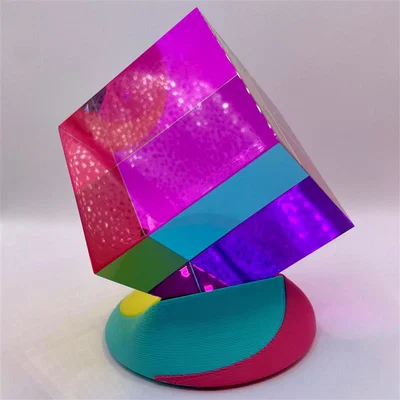 CMY Cube Spiral Stand (60mm/2.4in) – Đế trưng cube xoắn ốc