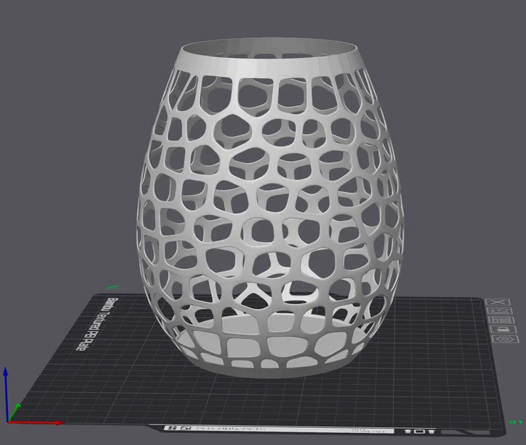 Bình hoa trang trí họa tiết Voronoi in 3D tinh tế - Image 1
