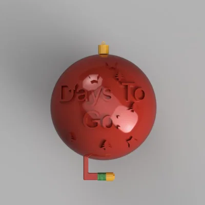 Quả châu Noel đếm ngược Advent có ngăn chứa đồ (Christmas Advent Counter Bauble)