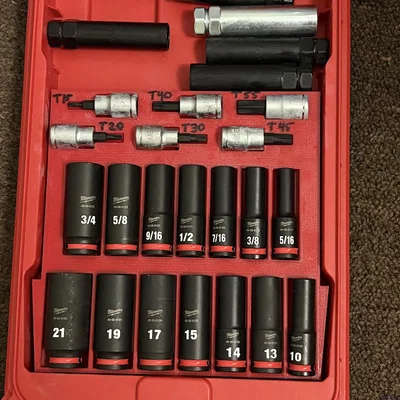 Organizer Impact Socket cho Milwaukee PACKOUT (5-Compartment Low-Profile)