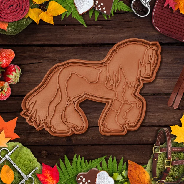 Khuôn cắt bánh quy hình ngựa Irish Cob 3D cho bé và gia đình - Image 1