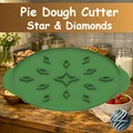 Baking - Khuôn Cắt Nắp Bánh Pie - Star & Diamonds - Thumbnail 1