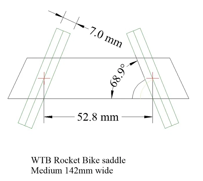 Mẫu thử nghiệm kích thước ngàm gắn Garmin Varia cho yên WTB Rocket - Image 1