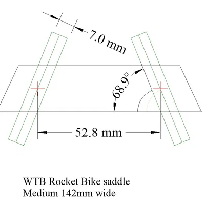 Mẫu thử nghiệm kích thước ngàm gắn Garmin Varia cho yên WTB Rocket