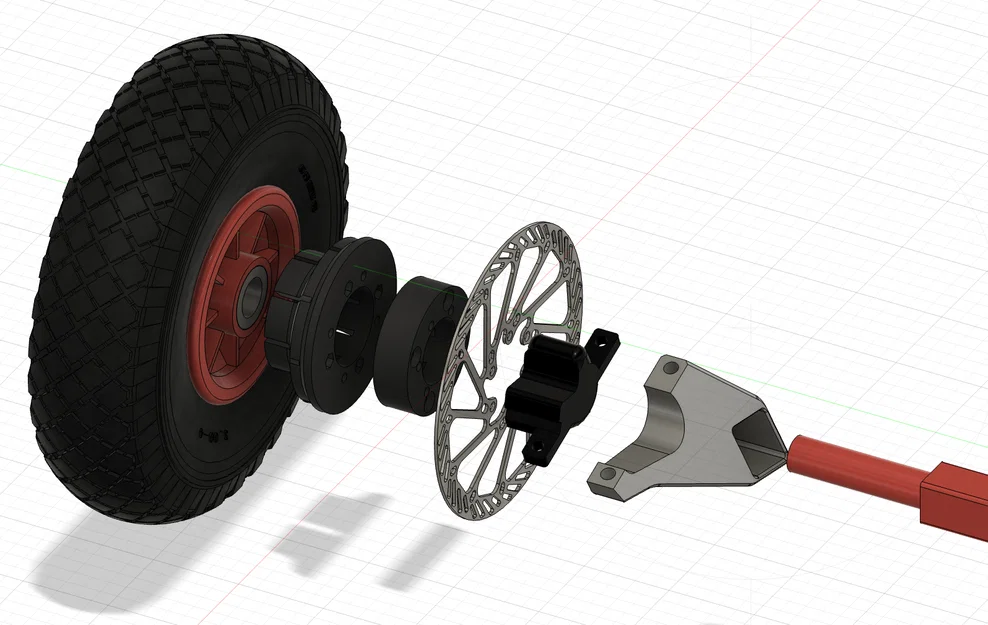 Thắng đĩa cho xe kéo tay Handcrat (Bollerwagen Bremse) - Disk brake Shimano MT200 - Image 1