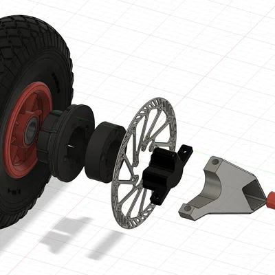 Thắng đĩa cho xe kéo tay Handcrat (Bollerwagen Bremse) - Disk brake Shimano MT200