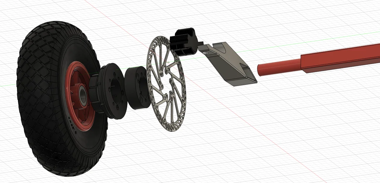 Thắng đĩa cho xe kéo tay Handcrat (Bollerwagen Bremse) - Disk brake Shimano MT200 - Image 2