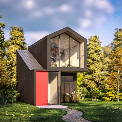Mô hình Cabin tí hon (Tiny House) - In 3D không cần hỗ trợ
