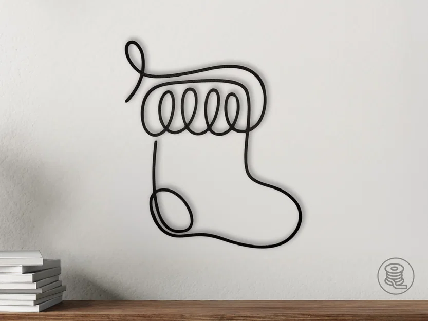 Tác phẩm nghệ thuật treo tường hình tất Giáng sinh (Christmas Stocking) - Image 1