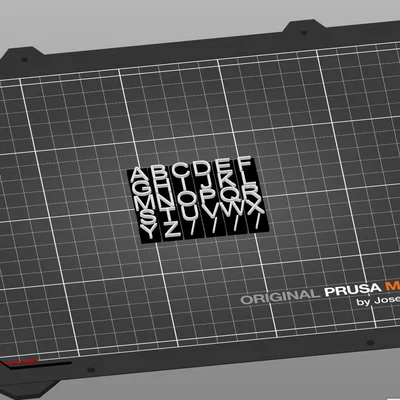 Bộ Mô Hình Bảng Chữ Cái Alphabet 26 Ký Tự Siêu Nhỏ In 3D